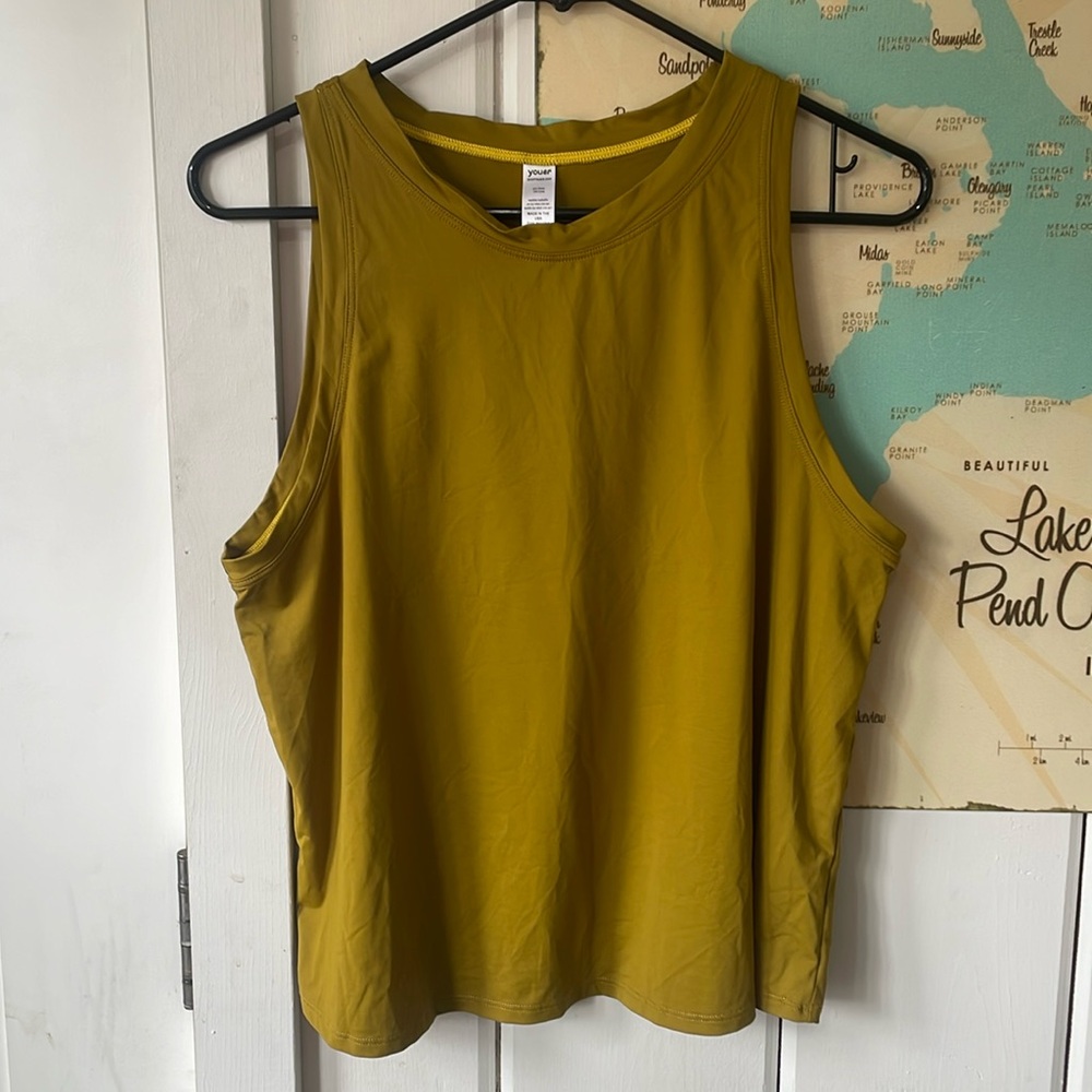 Athletic Tank Top - Olive Green